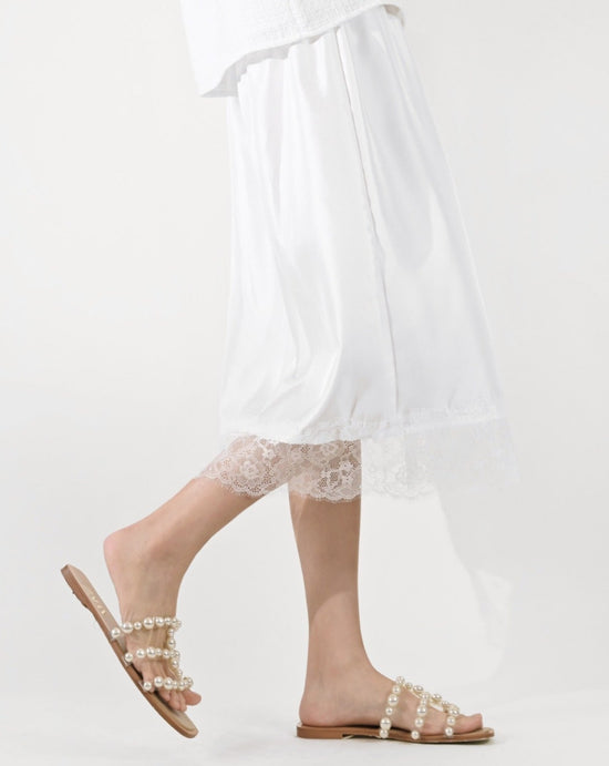 aalis MALIA long lining skirt (White)