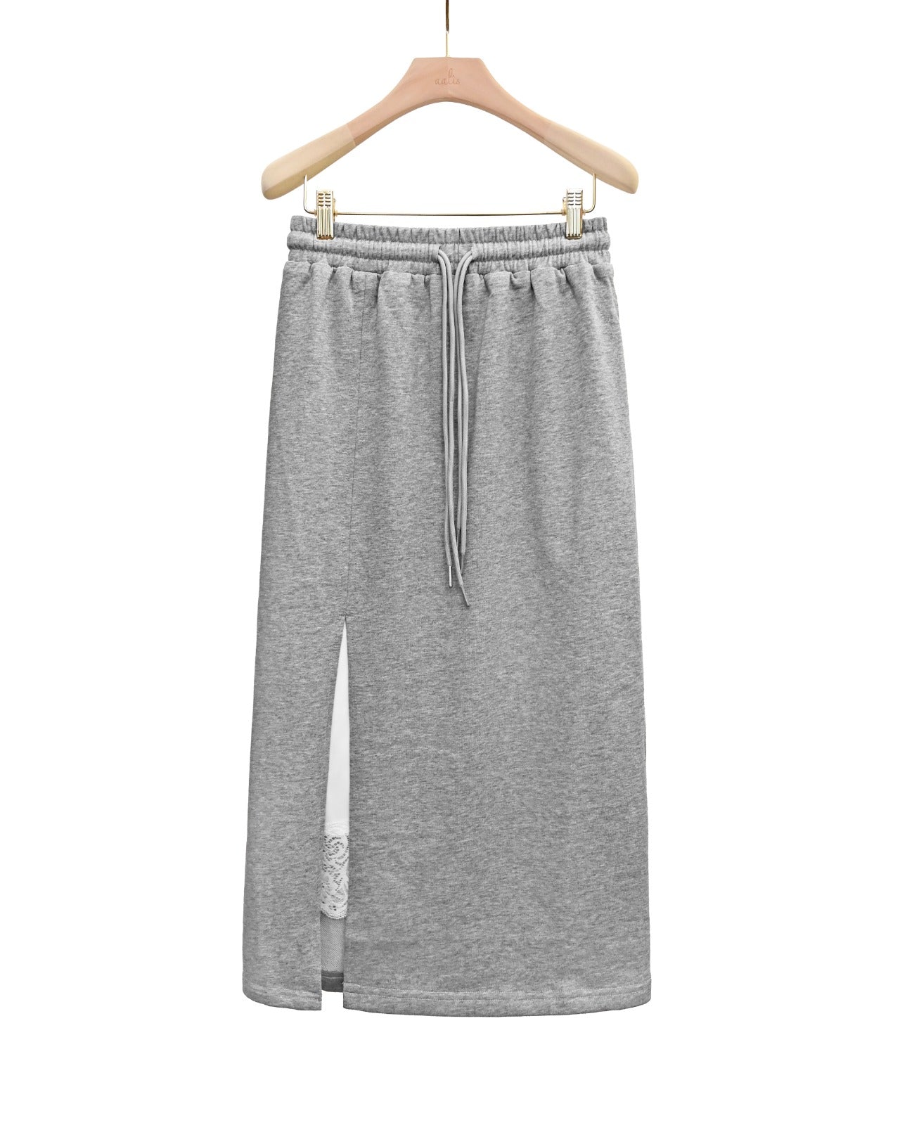 Load image into Gallery viewer, aalis ROMINA front split skirt with lining (Heather grey)
