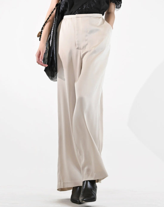 aalis ANGIE silky relaxed pants (Light beige)
