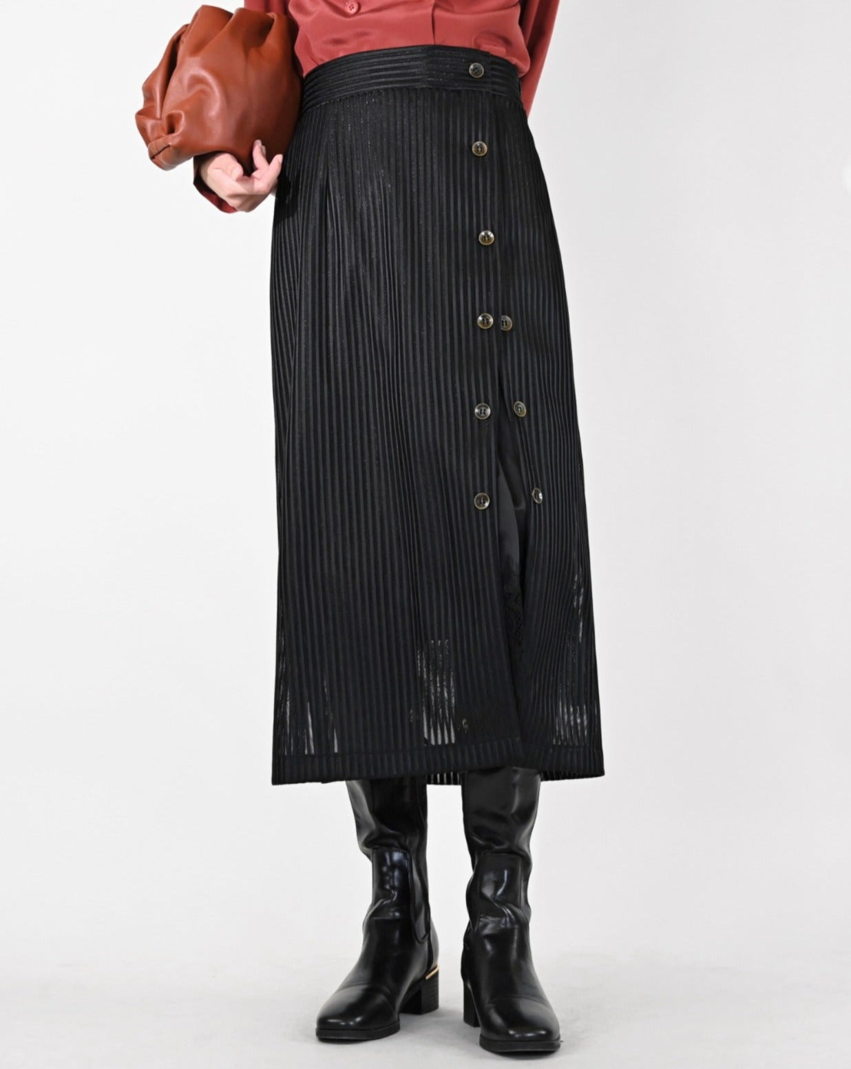 aalis MAGDA A line skirt (Black)