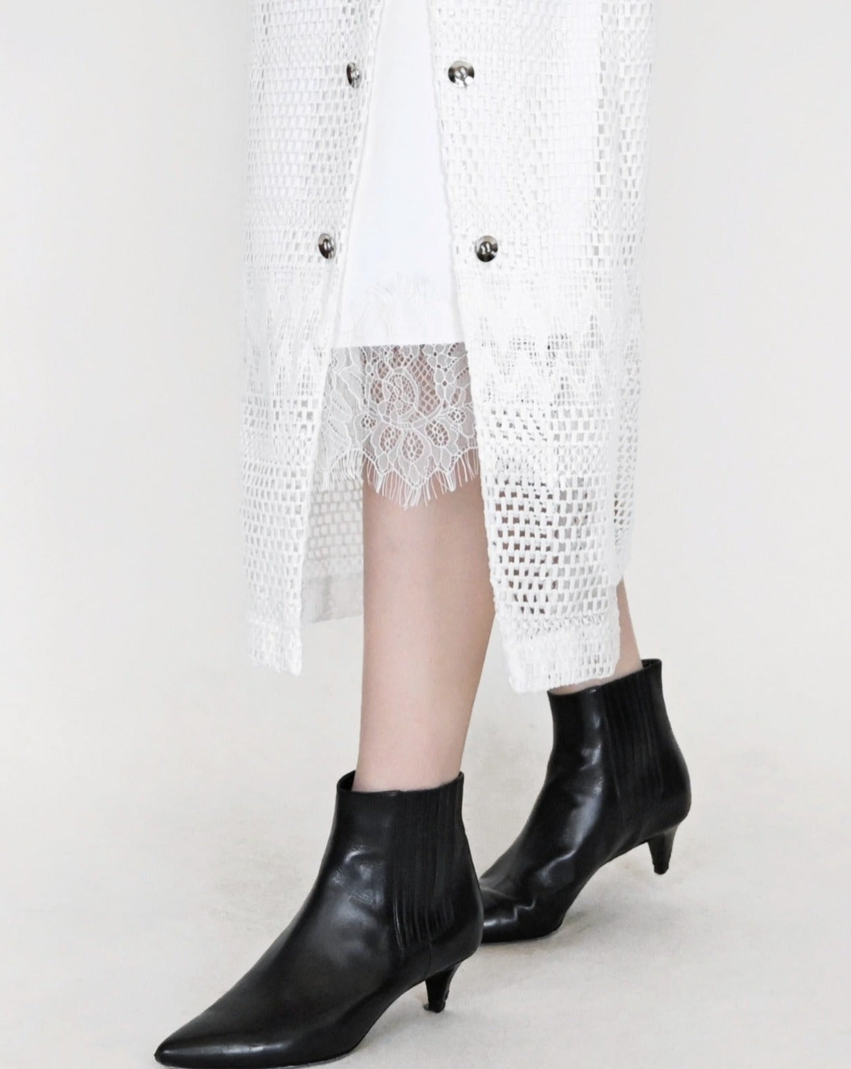 aalis MAGDA A line skirt (White)