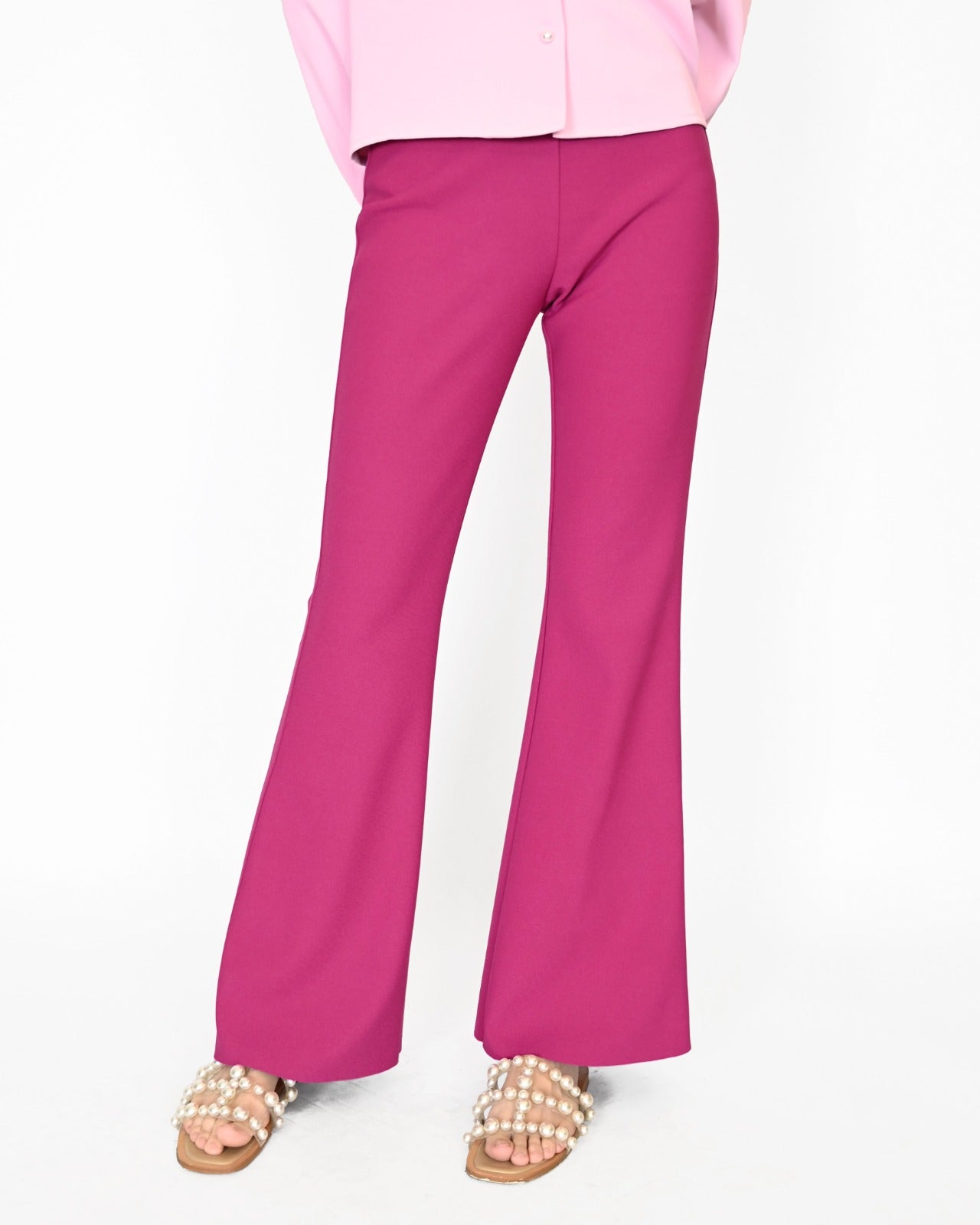 Load image into Gallery viewer, aalis LILI double knit flare pants (Magenta)
