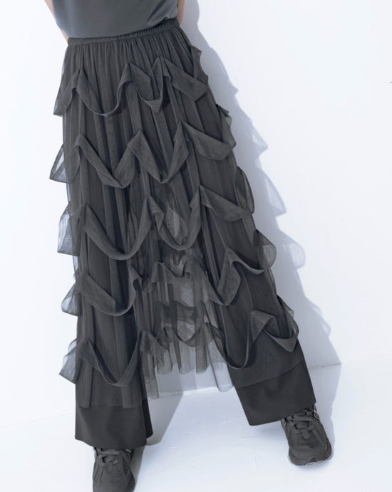 aalis CONSE mesh skirt (Charcoal)