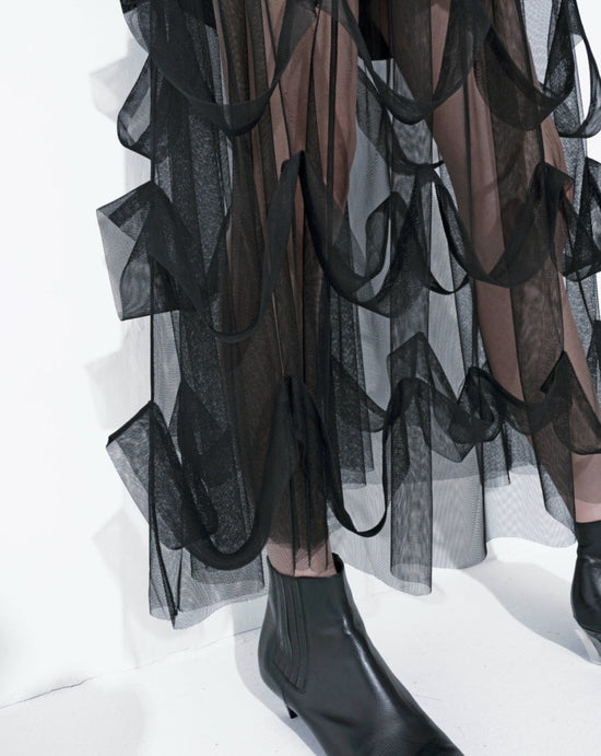 aalis CONSE mesh skirt (Black)