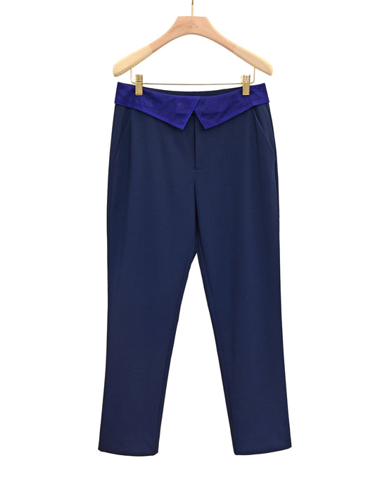 Load image into Gallery viewer, aalis AMOS mesh belt pants (Navy)
