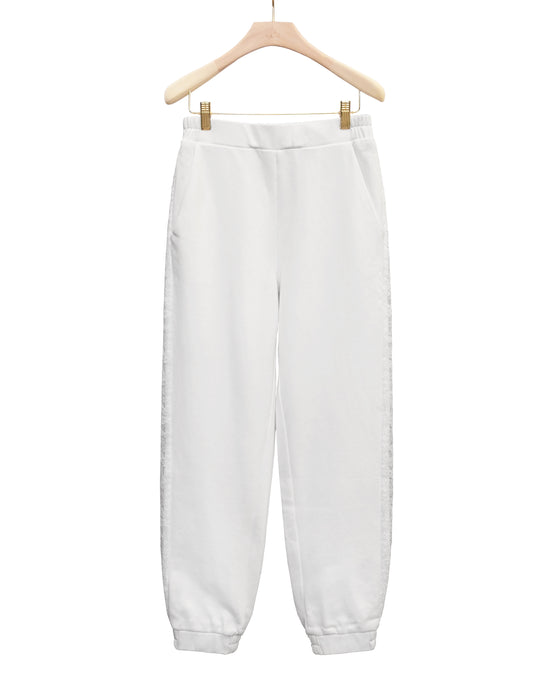 aalis ARNA side lace trim track pants (White)