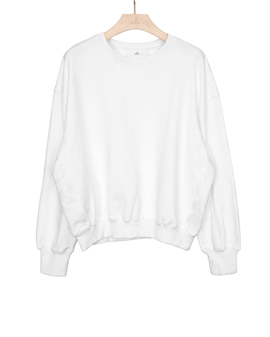 Load image into Gallery viewer, aalis AYA side lace trim sweater (White)
