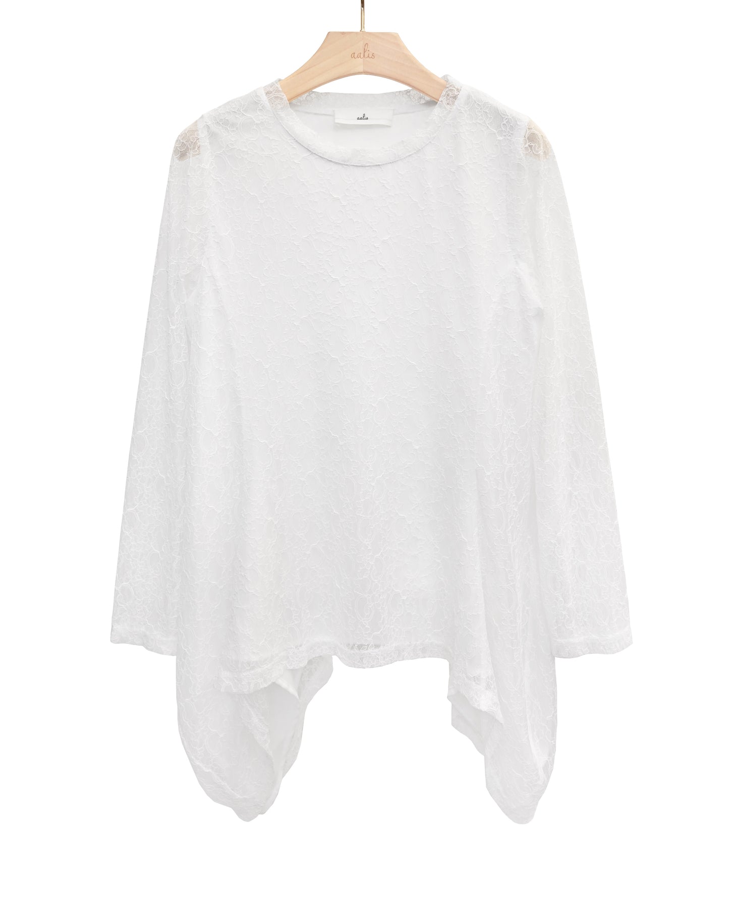 Load image into Gallery viewer, aalis CACA drape detail top (White lace)
