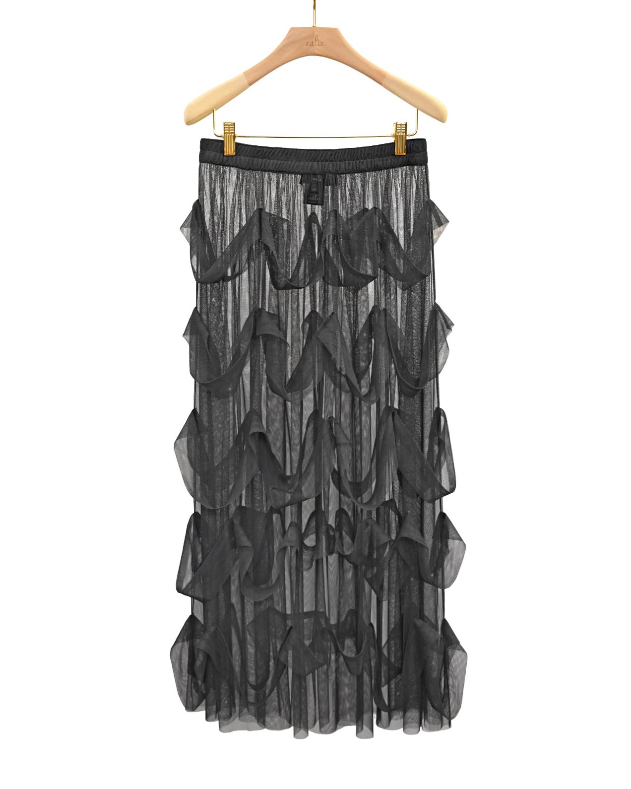 Load image into Gallery viewer, aalis CONSE mesh skirt (Charcoal)
