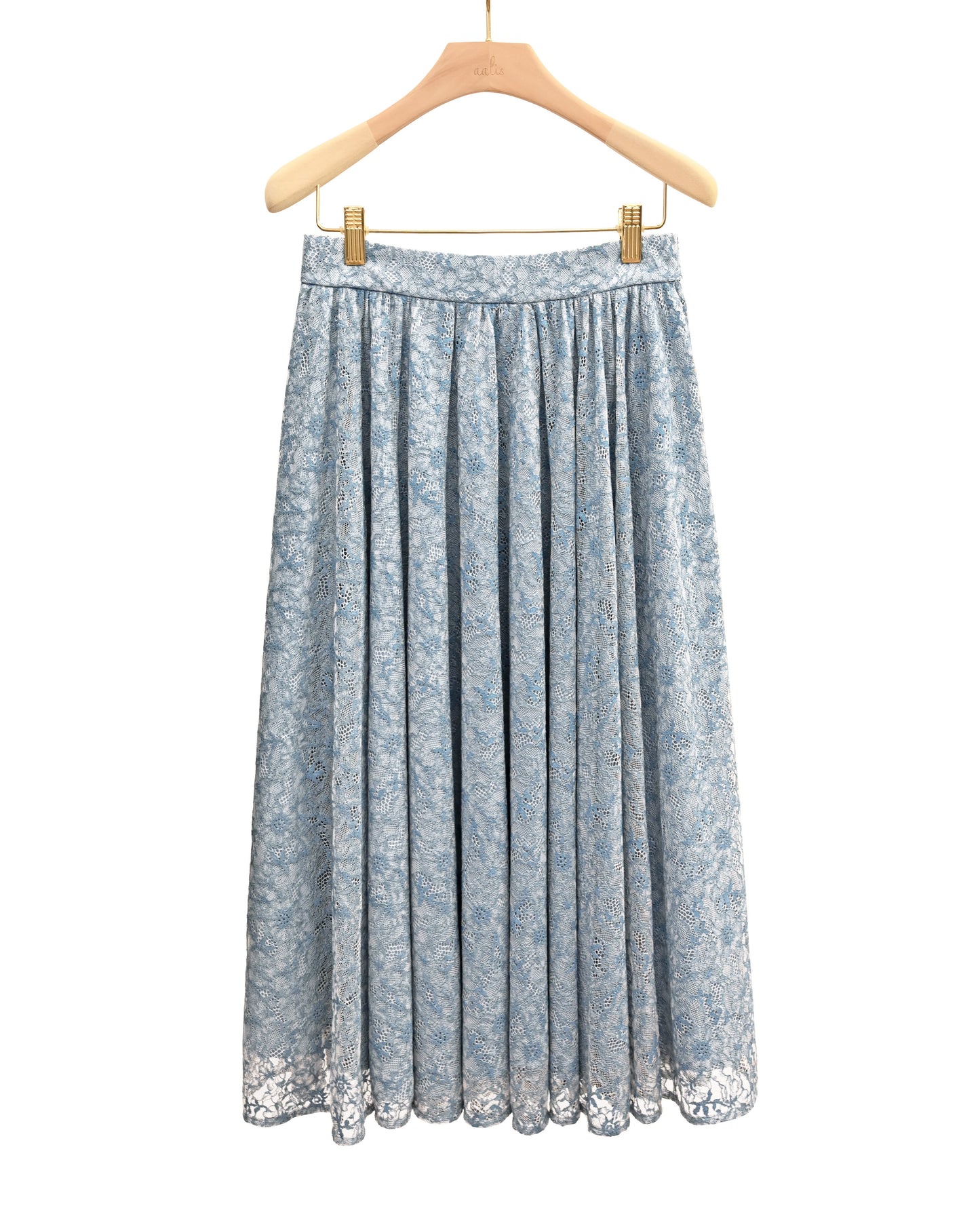Load image into Gallery viewer, aalis EKET elastic waistline skirt (Blue lace)

