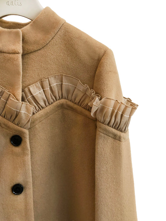 aalis JOCE cashmere ruffle coat  (Camel)