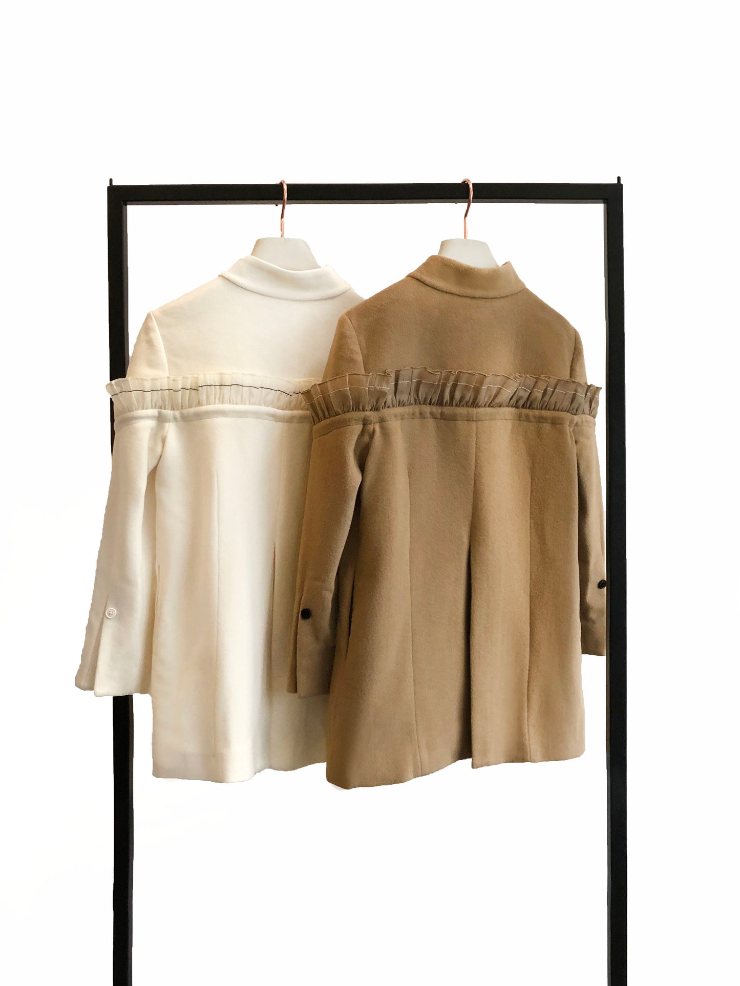 aalis JOCE cashmere ruffle coat  (Camel)