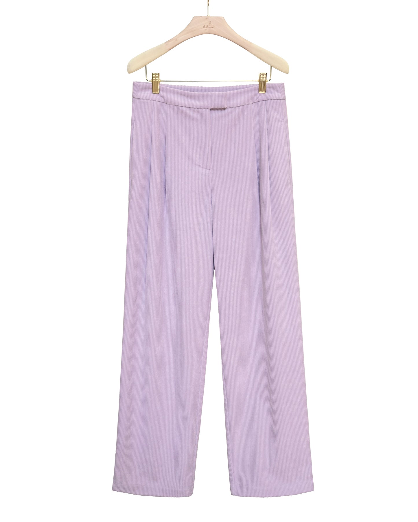 Lilac Purple Wide Leg Corduroy Trousers | Parallel – motelrocks.com