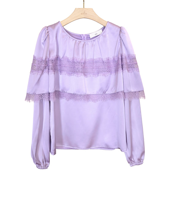 Load image into Gallery viewer, aalis LANDY cape detail blouse (Lilac)
