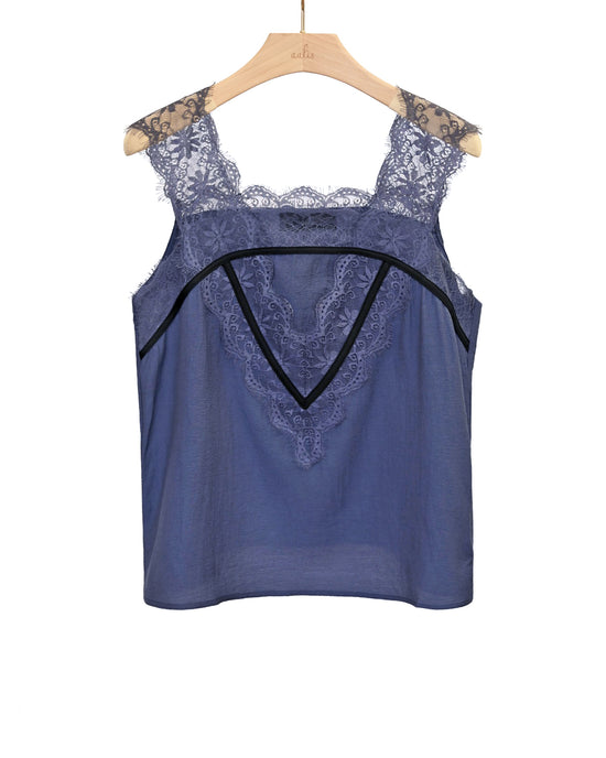 Load image into Gallery viewer, aalis MACI lace tank (Purple blue)
