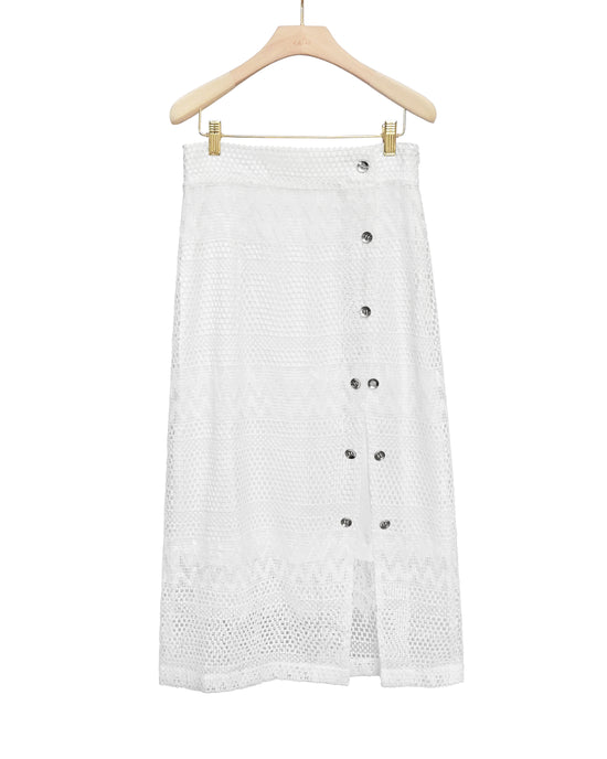 Load image into Gallery viewer, aalis MAGDA A line skirt (White)
