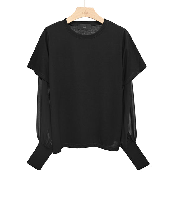 Load image into Gallery viewer, aalis MALLY double sleeves tee (Black)
