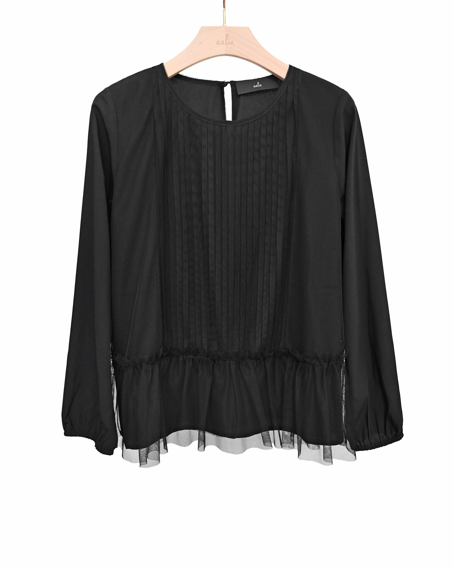 Load image into Gallery viewer, aalis NIKO mesh layer blouse (Black)
