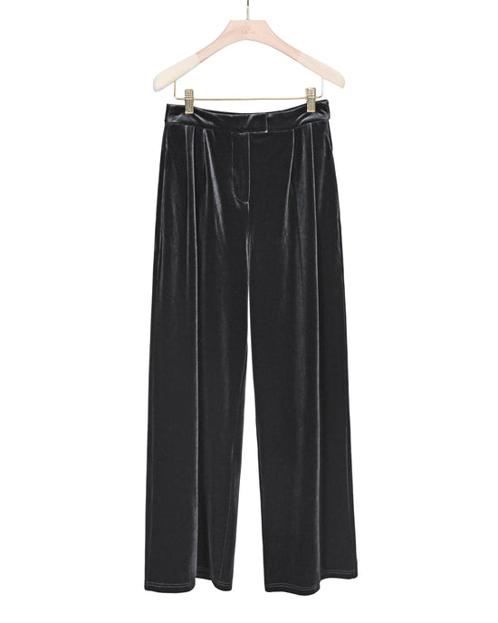Load image into Gallery viewer, aalis TIO velvet pants (Charcoal)
