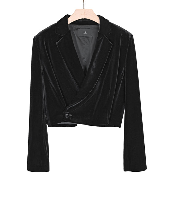 Load image into Gallery viewer, aalis TITI velvet blazer (Black velvet)
