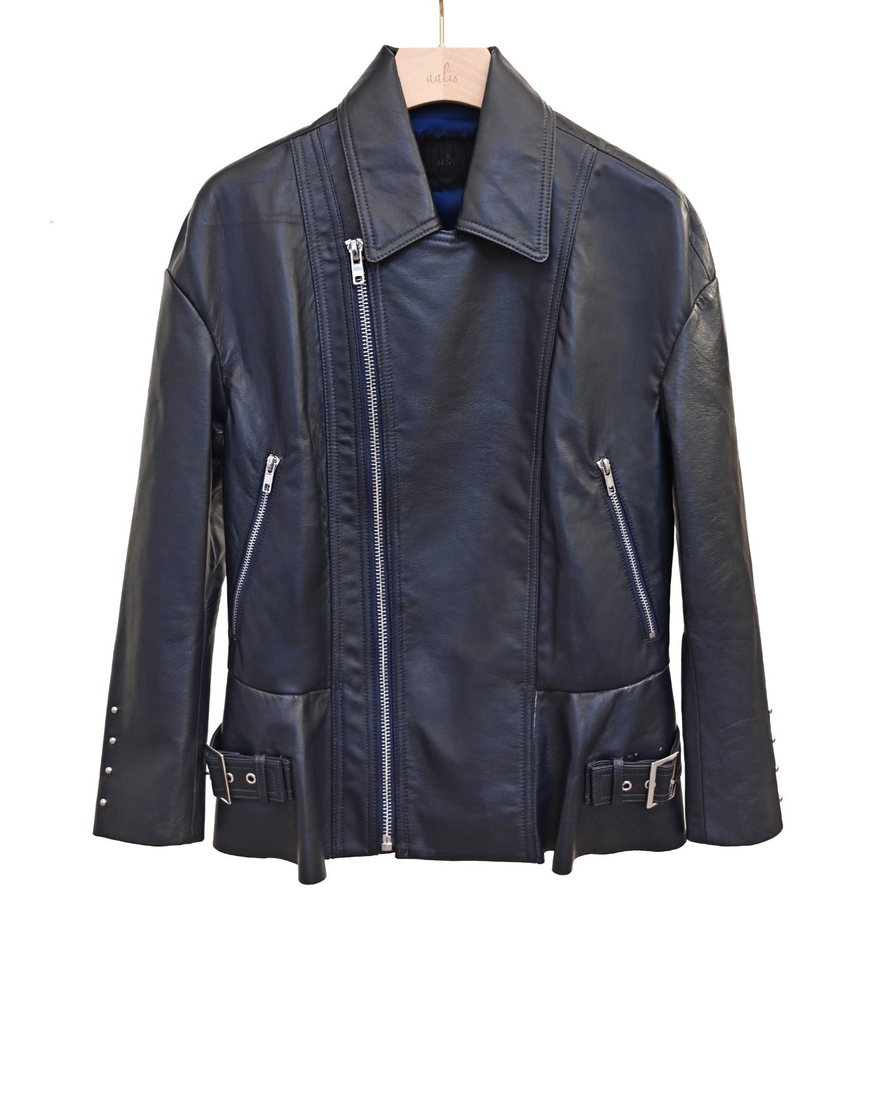 (New Style Pre-order) aalis YEN loose fit drop shoulder biker jacket (6 colours - Custom size)